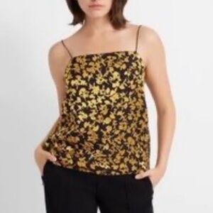 Club Monaco Burnout Cami Chemise Gold Black Whimsigoth Size Small